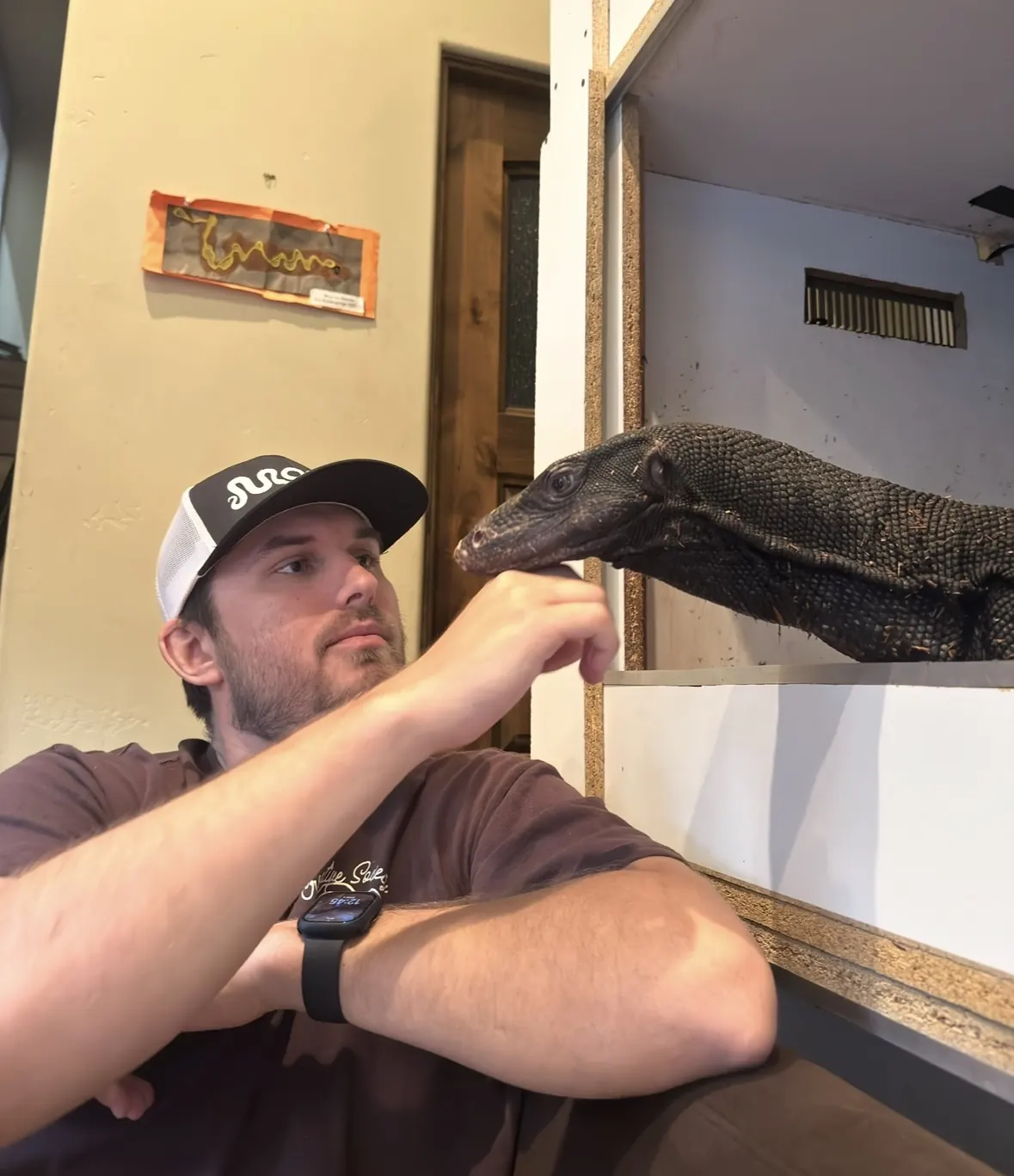 Tyler with a monitor lizard